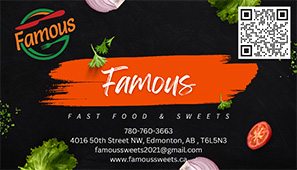 Orange Black Modern Restaurant